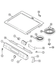 04 - Top Assembly parts for Magic Chef Range CEP3760AAB from AppliancePartsPros.com