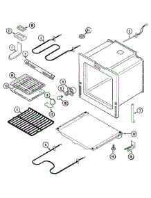 03 - Oven / Base parts for Magic Chef Range CEP3760AAW from AppliancePartsPros.com