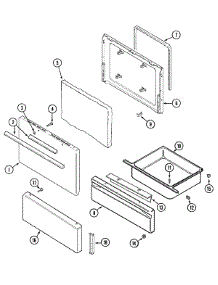 03 - Door / Drawer parts for Magic Chef Range CER1110AAH from AppliancePartsPros.com
