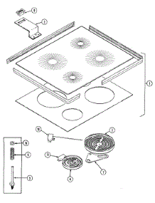 05 - Top Assembly (3868Xp) parts for Magic Chef Range 3868XPA from AppliancePartsPros.com