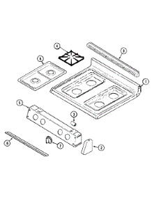 06 - Top Assembly parts for Magic Chef Range CGR3765ADC from AppliancePartsPros.com