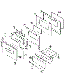 03 - Door / Drawer parts for Magic Chef Range CGR3765ADC from AppliancePartsPros.com