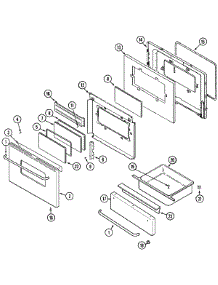 03 - Door / Drawer parts for Magic Chef Range CGR3765BDC from AppliancePartsPros.com