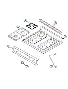 06 - Top Assembly parts for Magic Chef Range CGR3520ADH from AppliancePartsPros.com