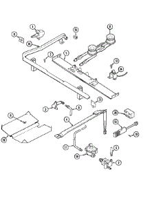 04 - Gas Controls parts for Magic Chef Range CGR3520ADL from AppliancePartsPros.com