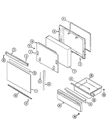 03 - Door / Drawer parts for Magic Chef Range CGR3520BDT from AppliancePartsPros.com