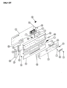 02 - Control Panel parts for Magic Chef Range 34JN-3TKXW from AppliancePartsPros.com