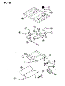 04 - Top Assy. / Control System parts for Magic Chef Range 34JA-3TKXW-ON from AppliancePartsPros.com