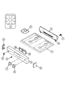 02 - Control Panel / Top Assembly parts for Magic Chef Range 3201XPW from AppliancePartsPros.com