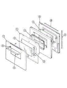 04 - Door (Upper) parts for Magic Chef Oven 9121WPW from AppliancePartsPros.com