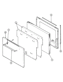 03 - Door (Lower) parts for Magic Chef Oven 9121WPW from AppliancePartsPros.com