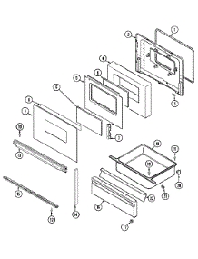 03 - Door / Drawer parts for Magic Chef Range 3458XVW from AppliancePartsPros.com