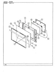 05 - Door parts for Magic Chef Range 34MN-23CKX-ON from AppliancePartsPros.com