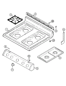 06 - Top Assembly parts for Magic Chef Range 3458XVA from AppliancePartsPros.com