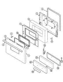 02 - Door / Drawer (61S14wax) parts for Magic Chef Range 61S14WAA from AppliancePartsPros.com