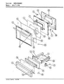 05 - Door / Drawer parts for Magic Chef Range 22JK-7KLXV8 from AppliancePartsPros.com