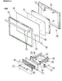 03 - Door parts for Magic Chef Range 31JA-1KXS-ON from AppliancePartsPros.com