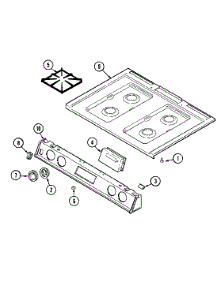 10 - Top Assembly parts for Magic Chef Range 7458XVW from AppliancePartsPros.com