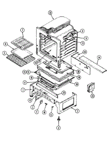 06 - Oven parts for Magic Chef Range 3488XPW from AppliancePartsPros.com