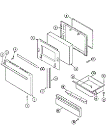 03 - Door / Drawer (3458Kvx) parts for Magic Chef Range 3458KVW from AppliancePartsPros.com