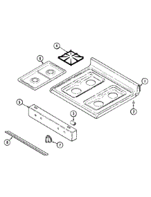 06 - Top Assembly parts for Magic Chef Range 31315VBM from AppliancePartsPros.com