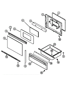 Door / Drawer (Cgs1750adh) (Cgs1750adl) parts for Magic Chef Range CGS1750AD* from AppliancePartsPros.com