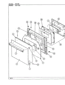 04 - Door parts for Magic Chef Oven 54FN-5TKVWM from AppliancePartsPros.com