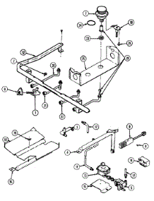 03 - Gas Controls parts for Magic Chef Range 6458XRW from AppliancePartsPros.com