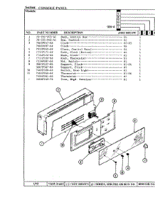 03 - Control Panel parts for Magic Chef Oven 90HA-4KX from AppliancePartsPros.com