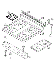 05 - Top Assembly parts for Magic Chef Range 3147XRA-X from AppliancePartsPros.com