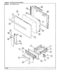 03 - Door / Access Drawer parts for Magic Chef Range U41EA-14 from AppliancePartsPros.com