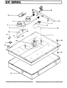 02 - Top Assembly parts for Magic Chef Cooktop U82FA-1-11 from AppliancePartsPros.com