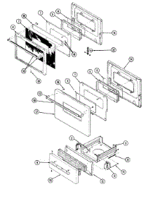 03 - Door (31Gb & Gg-3Kx-On) parts for Magic Chef Range 31GB-3KX-ON from AppliancePartsPros.com