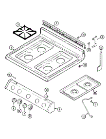 05 - Top Assembly / Manifold Panel parts for Magic Chef Range 3147XTW from AppliancePartsPros.com