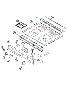 05 - Top Assembly parts for Magic Chef Range 6458XTA from AppliancePartsPros.com