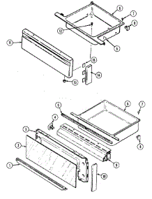 04 - Drawer parts for Magic Chef Range 3488XRW from AppliancePartsPros.com