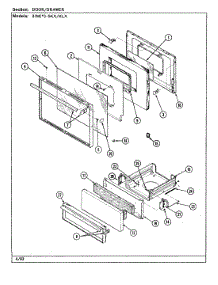 03 - Door / Drawer (31Mx-5Kx, 31Mx-5Klx) parts for Magic Chef Range 31MN-5KLX from AppliancePartsPros.com