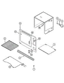08 - Oven (Upper) parts for Magic Chef Range 7458XVA from AppliancePartsPros.com
