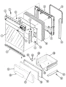 02 - Door / Drawer (3100St) parts for Magic Chef Range 3100STW-K from AppliancePartsPros.com