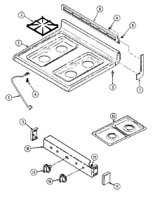 05 - Top Assembly parts for Magic Chef Range 3241XRW from AppliancePartsPros.com