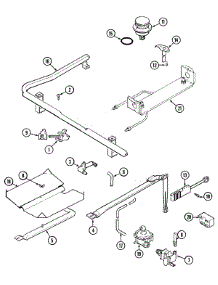05 - Gas Controls parts for Magic Chef Range 7498XVA from AppliancePartsPros.com
