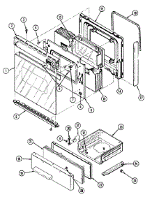 02 - Door / Drawer parts for Magic Chef Range 3201XTW from AppliancePartsPros.com