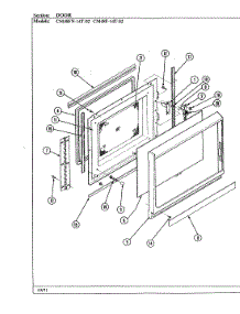 05 - Door (Cm48fn-14T-02) parts for Magic Chef Oven 54FN-5TVWM from AppliancePartsPros.com