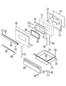 03 - Door / Drawer (3448Xtx) parts for Magic Chef Range 3448XTA from AppliancePartsPros.com