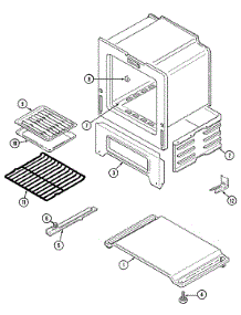 03 - Oven / Base parts for Magic Chef Range 6100PTA from AppliancePartsPros.com