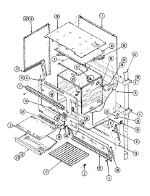 02 - Body-Upper parts for Magic Chef Range 7458XTA from AppliancePartsPros.com