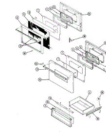 04 - Door parts for Magic Chef Range B34HA-5TKXW from AppliancePartsPros.com