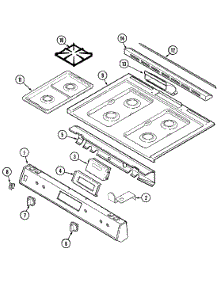05 - Top Assembly parts for Magic Chef Range 62S14XAW from AppliancePartsPros.com