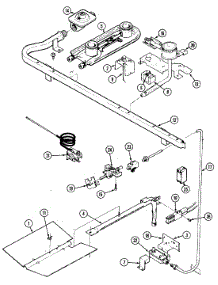 04 - Gas Controls parts for Magic Chef Range 4251WRW from AppliancePartsPros.com