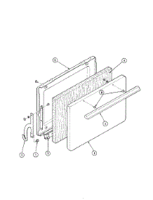 05 - Oven Door parts for Magic Chef Range 42GN-7 from AppliancePartsPros.com